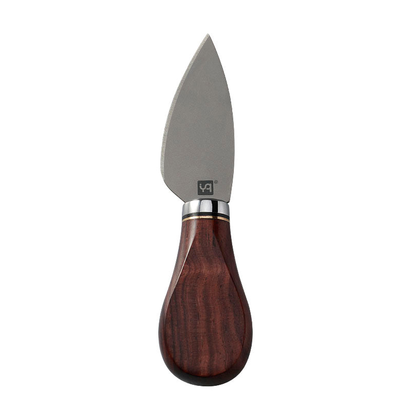 PA1>Titanium Hard Cheese Knife with Padauk Wood Handle