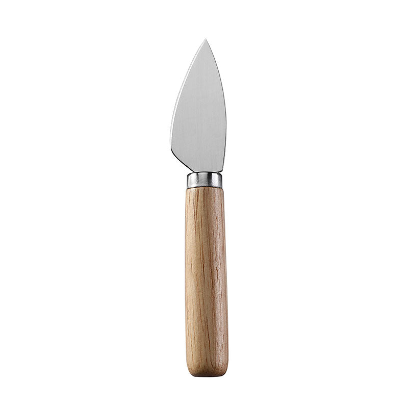 Parmesan Cheese Knife with Stainless Steel Blade & Round Rubberwood Handle