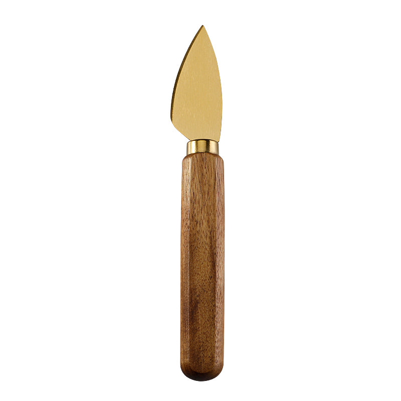 Pointed Hard Cheese Knife with Stainless Steel Blade & Acacia Flat Handle