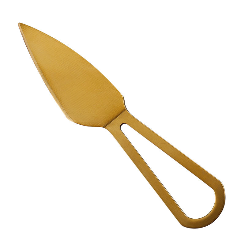 Full-Tang Triangle Parmesan Cheese Knife, Brushed Stainless Steel, Open-Loop Handle