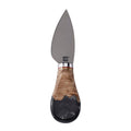 Titanium Hard Cheese Knife with Burl Wood & Black Resin Handle