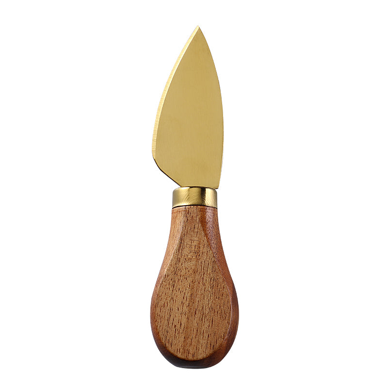 Pointed Hard Cheese Knife with Stainless Steel Blade & Acacia Flat Handle