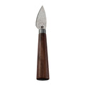 Damascus Steel Pointed Cheese Knife with Walnut Wood Handle