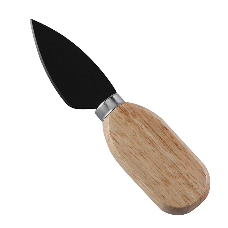 Parmesan Cheese Knife with Stainless Steel Blade & Flat Oval Rubberwood Handle