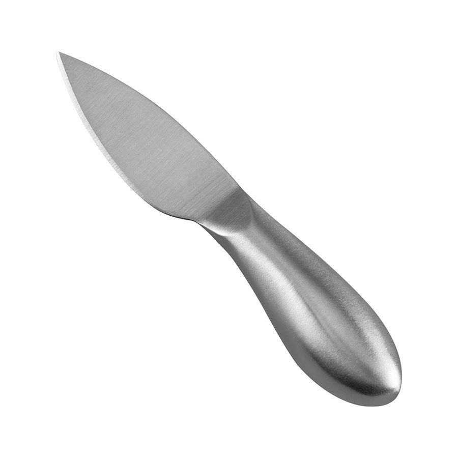 Full-Tang Parmesan Cheese Knife, Brushed Stainless Steel, Hollow Teardrop Handle