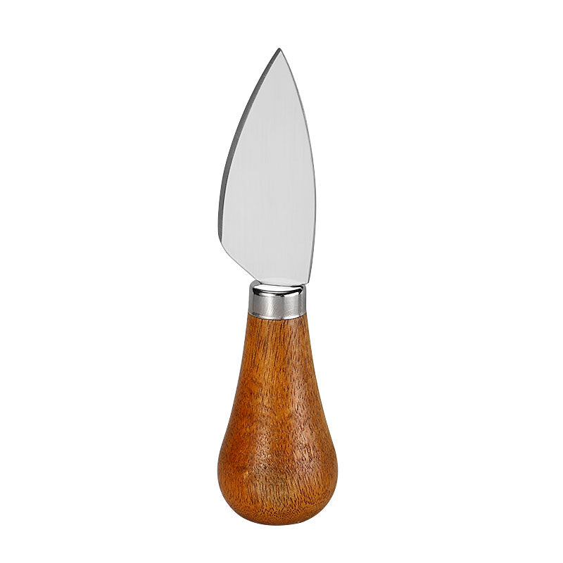 Pointed Hard Cheese Knife with Acacia Wood Bulb Handle