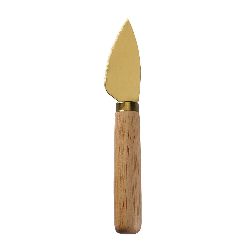 Parmesan Cheese Knife with Stainless Steel Blade & Round Rubberwood Handle