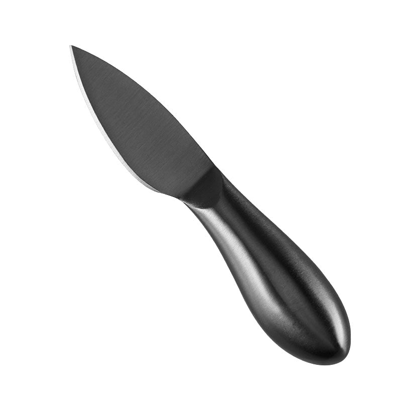 Full-Tang Parmesan Cheese Knife, Brushed Stainless Steel, Hollow Teardrop Handle
