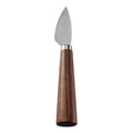 Pointed Hard Cheese Knife with Brushed Stainless Steel Blade & Walnut Tapered Handle
