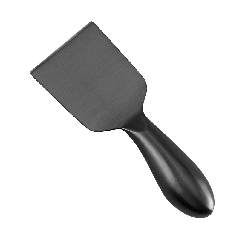 Full-Tang Wide-Blade Cheese Cleaver, Brushed Stainless Steel, Hollow Teardrop Handle