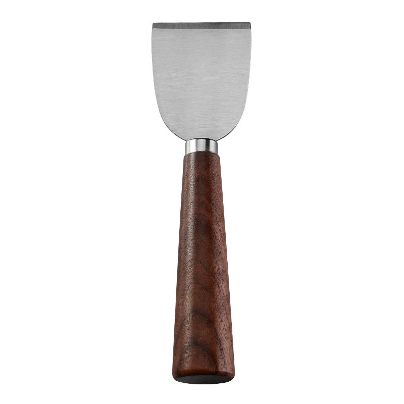 >Cheese Cleaver with Brushed Stainless Steel Blade & Walnut Tapered Handle