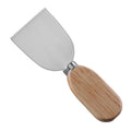 Semi-Circle Cheese Cleaver with Stainless Steel Blade & Flat Oval Rubberwood Handle