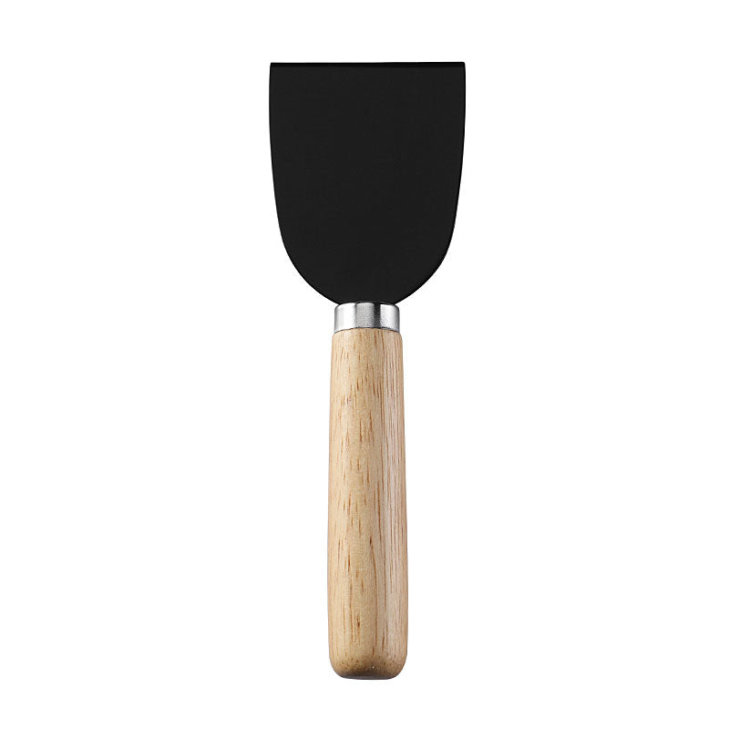 Wide-Blade Cheese Cleaver with Stainless Steel Blade & Round Rubberwood Handle