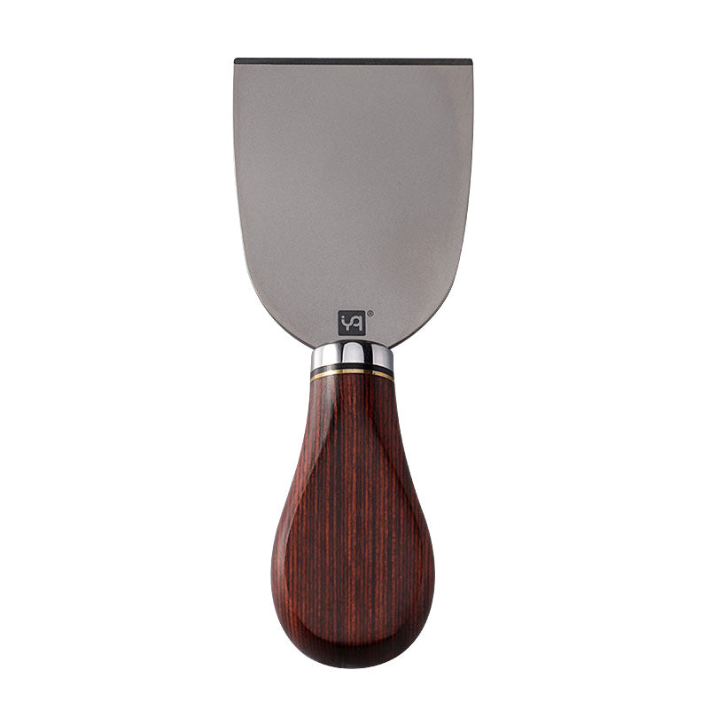CO1>Titanium Cheese Cleaver with Rainbow Colorwood Handle
