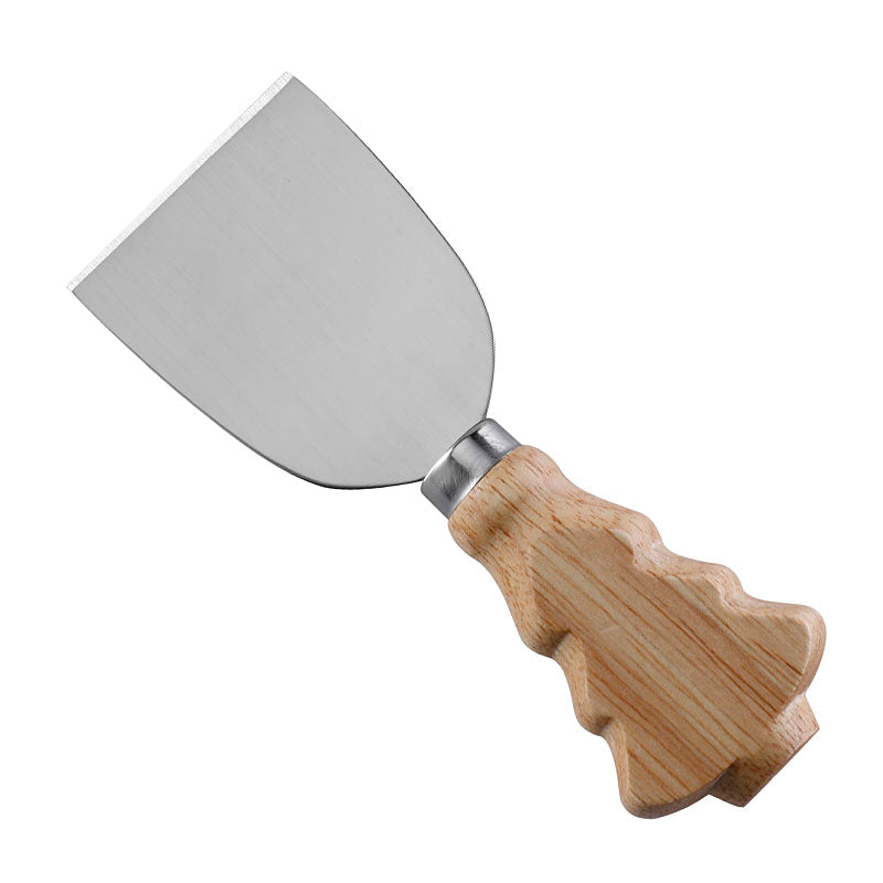 6-Piece Christmas Tree Cheese Knife Set with Rubberwood Handles
