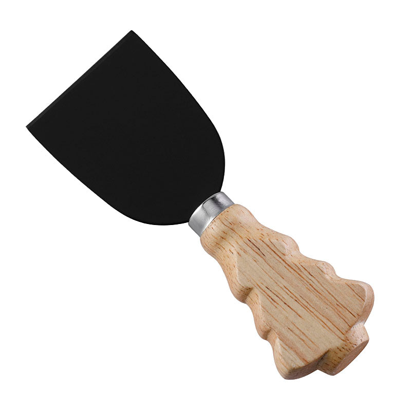 Christmas Tree Cheese Cleaver with Rubberwood Handle â€?Wide Blade