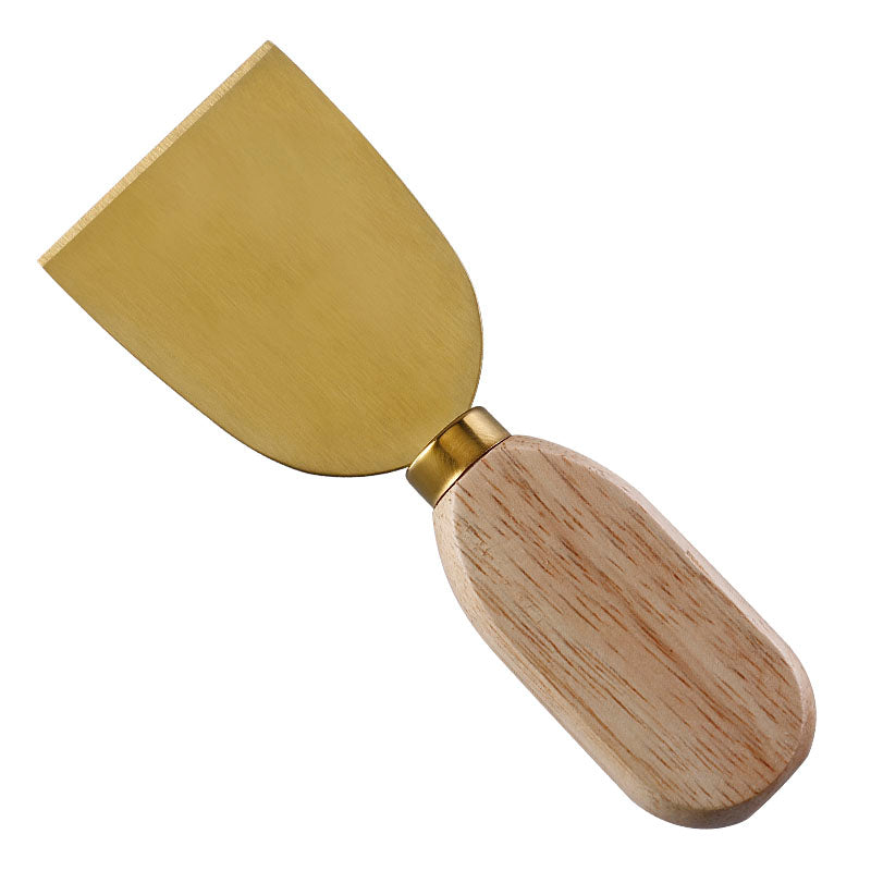 Semi-Circle Cheese Cleaver with Stainless Steel Blade & Flat Oval Rubberwood Handle