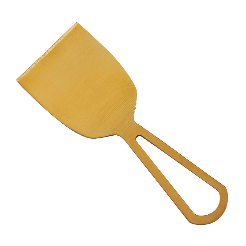 Full-Tang Wide-Blade Cheese Cleaver, Brushed Stainless Steel, Open-Loop Handle
