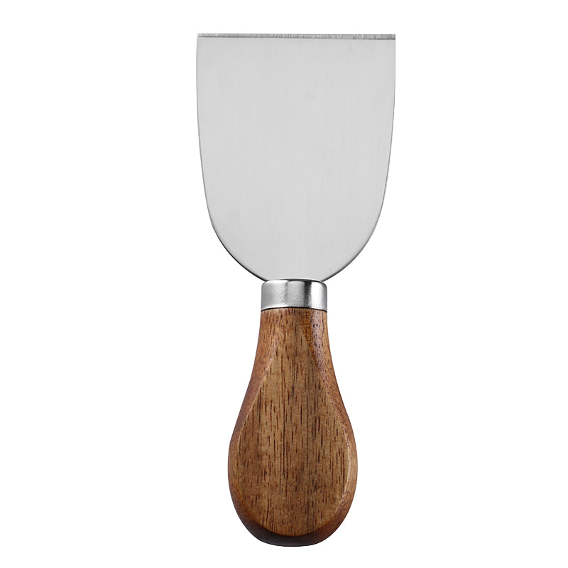 Cheese Cleaver with Stainless Steel Blade & Acacia Flat Handle