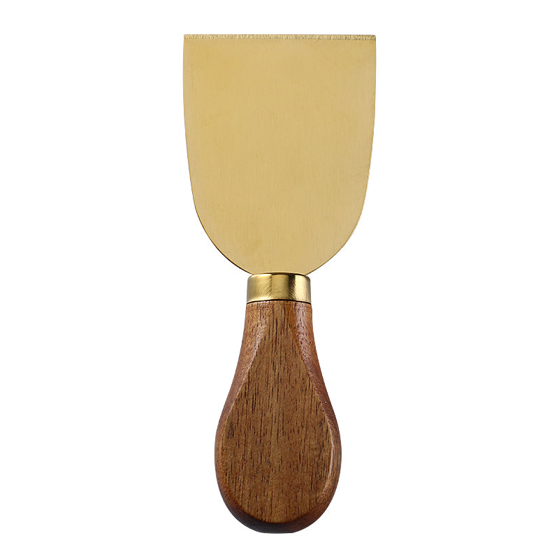 Cheese Cleaver with Stainless Steel Blade & Acacia Flat Handle