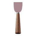 Cheese Cleaver with Pink Coated Blade & Walnut Tapered Handle