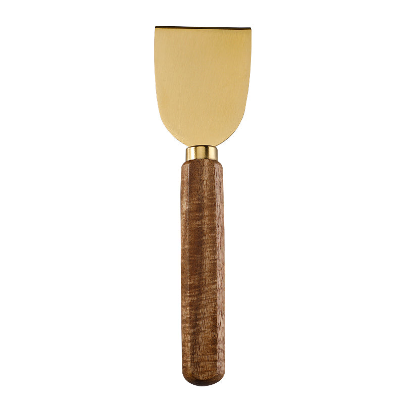 Cheese Cleaver with Stainless Steel Blade & Acacia Flat Handle