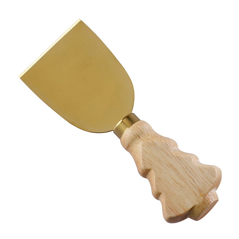 Christmas Tree Cheese Cleaver with Rubberwood Handle â€?Wide Blade