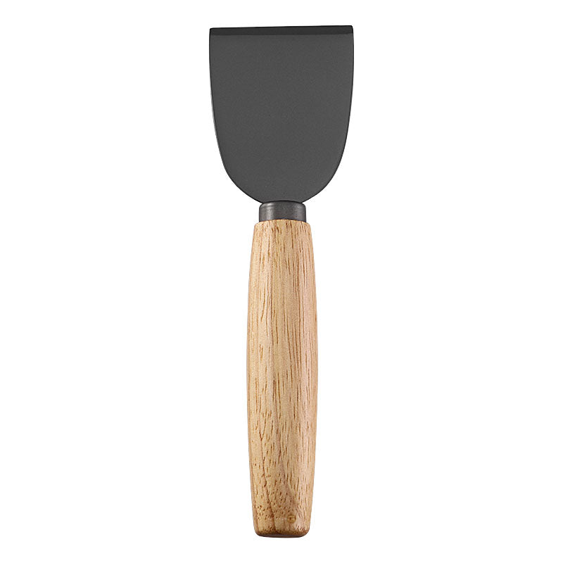 Cheese Cleaver with Black Titanium-Coated Blade & Rubberwood Handle