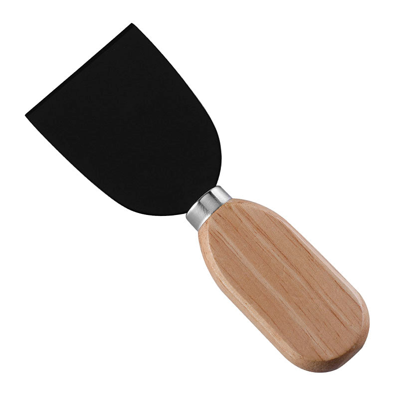 Semi-Circle Cheese Cleaver with Stainless Steel Blade & Flat Oval Rubberwood Handle