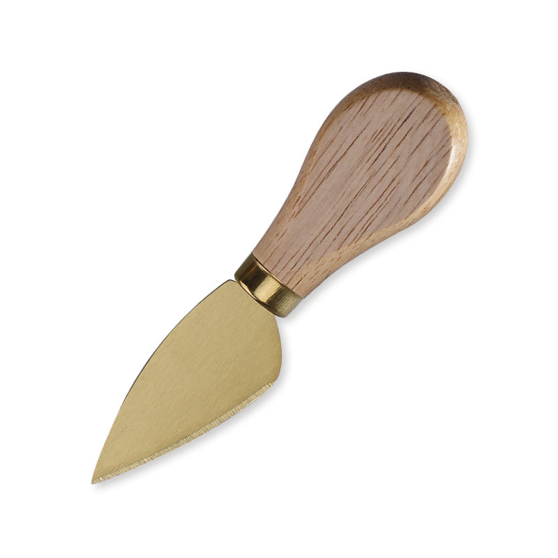 Pointed Hard Cheese Knife with Rubberwood Handle