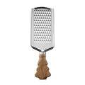 Stainless Steel Cheese Grater with Rubberwood Handle