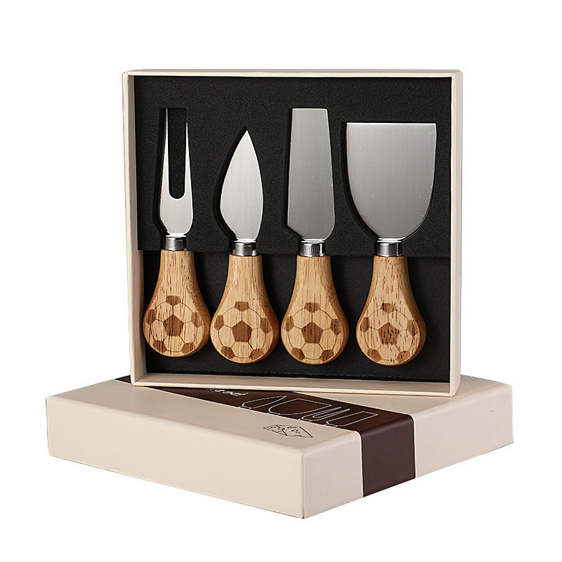 Football Handle Cheese Knife Set | Gift Box