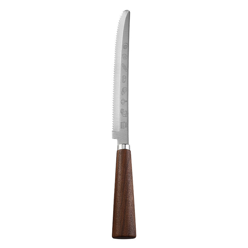 Serrated Bread Knife with Walnut Handle