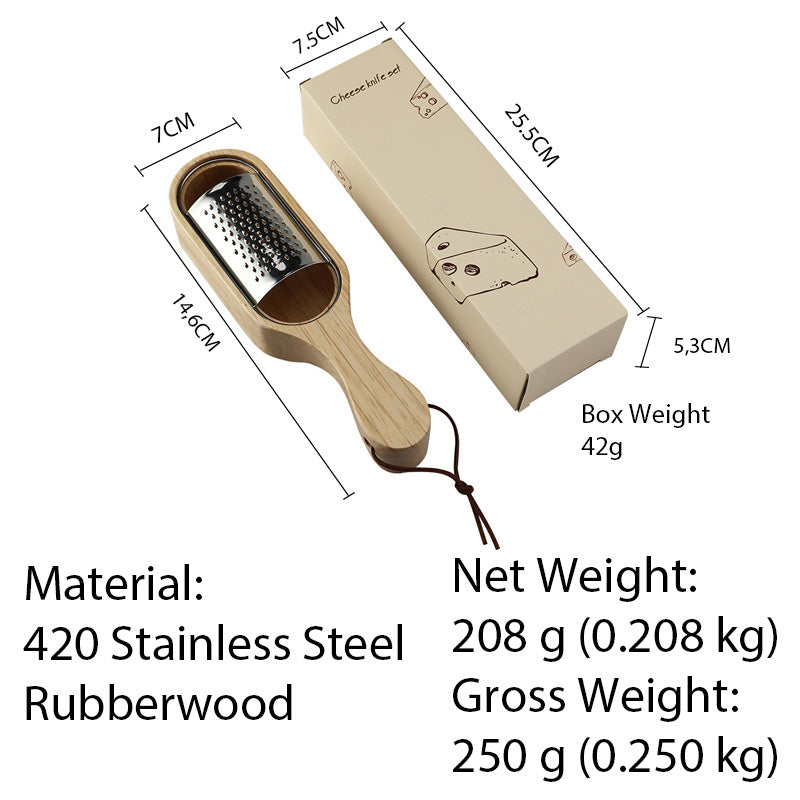 Cheese Grater with Rubberwood Handle