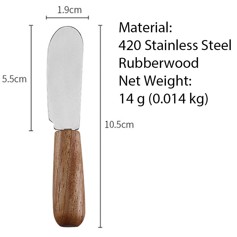 Rubberwood Handle Cheese Spreader