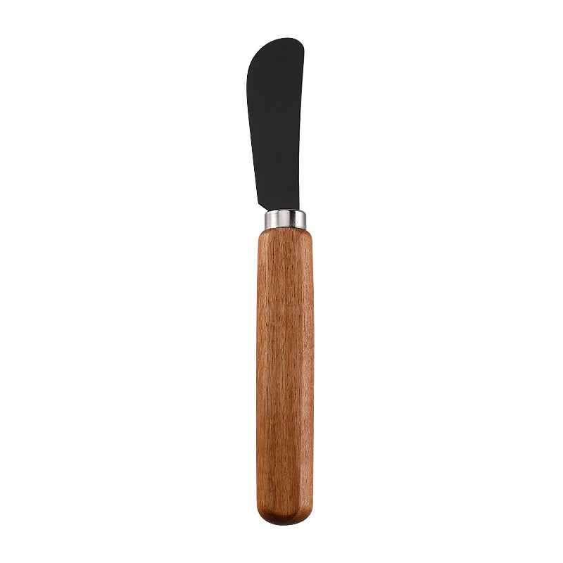 Curved Cheese Spreader with Stainless Steel Blade & Acacia Flat Handle