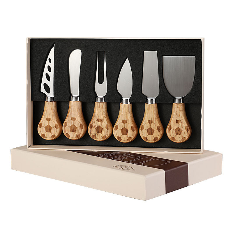 Football Handle Cheese Knife Set | Gift Box