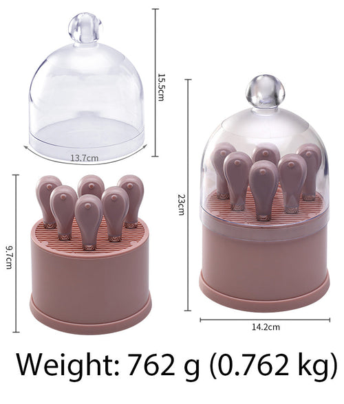 6-Piece Cheese Knife Set with Dome Stand & Clear Cover
