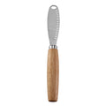 Multi-Hole Serrated Soft Cheese Knife with Hanging Hole, Brushed Stainless Steel & Rubberwood Handle
