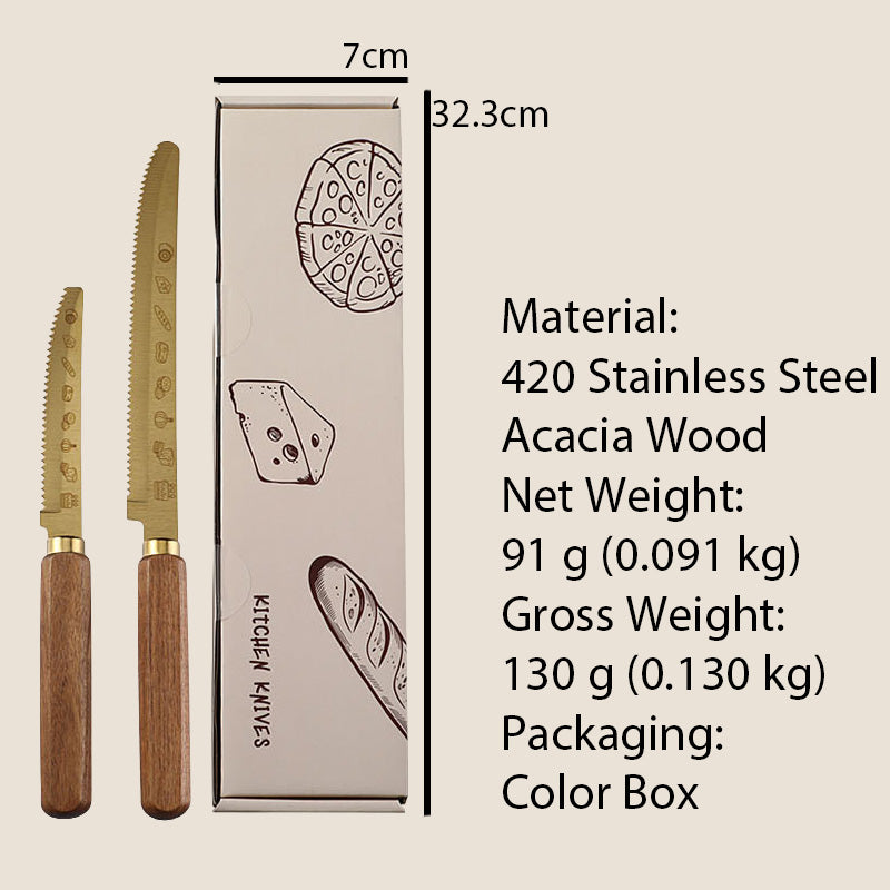 Cheese Knife Set with Gift Box | Acacia Wood Handle