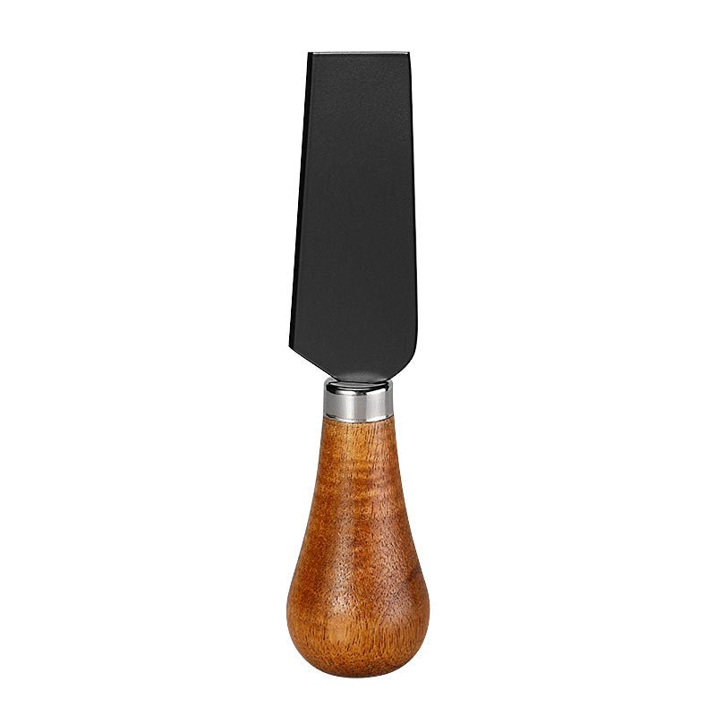 Wide Hard Cheese Knife with Acacia Wood Bulb Handle