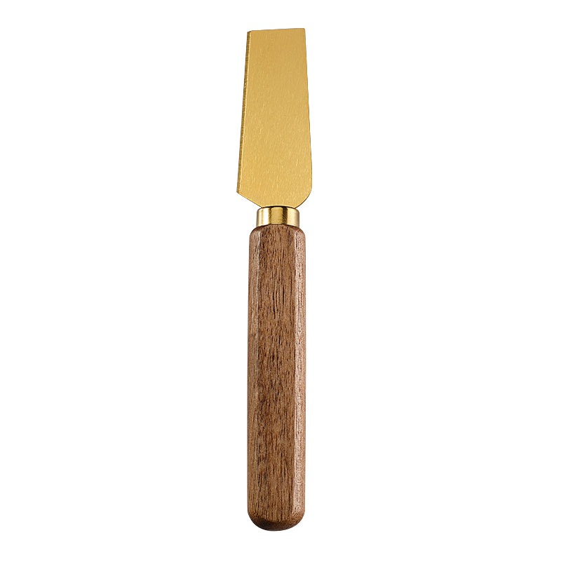Wide Hard Cheese Knife with Stainless Steel Blade & Acacia Flat Handle