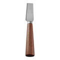 Wide Hard Cheese Knife with Brushed Stainless Steel Blade & Walnut Tapered Handle