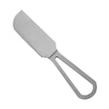 Full-Tang Wide-Blade Serrated Cheese Knife, Brushed Stainless Steel, Open-Loop Handle