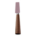 Wide Hard Cheese Knife with Pink Coated Blade & Walnut Tapered Handle