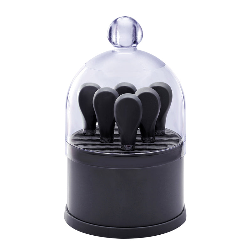 6-Piece Cheese Knife Set with Dome Stand
