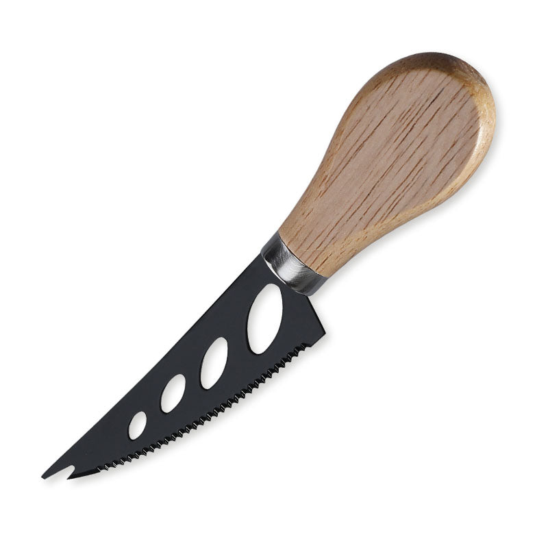 Serrated Soft Cheese Knife with Rubberwood Handle