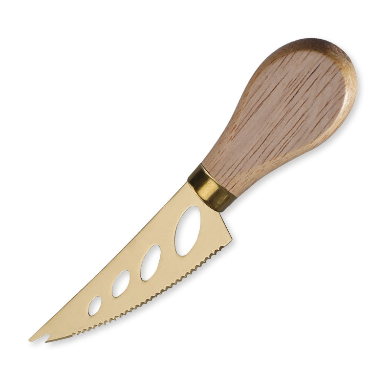Serrated Soft Cheese Knife with Rubberwood Handle