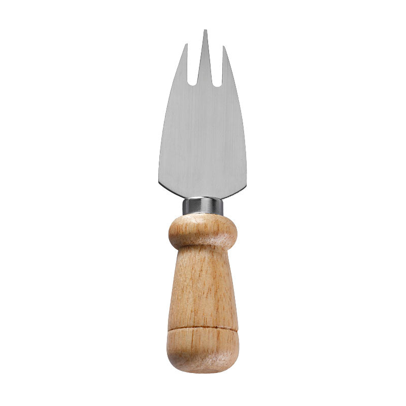 Rubberwood Handle Three-Tine Cheese Fork