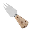 Three-Prong Cheese Fork with Cheese-Shaped Holey Rubberwood Handle